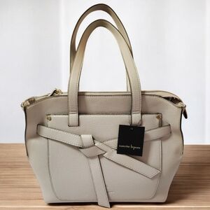 Nanette Lepore Paulina Pearl Shoulder Bag Supple Leather Bow Detail HandBag NWT